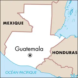 Guatemala : carte de situation - crédits : © Encyclopædia Universalis France