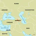 Arménie : carte de situation - crédits : Encyclopædia Universalis France