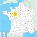 Sarthe : carte de situation - crédits : © Encyclopædia Universalis France