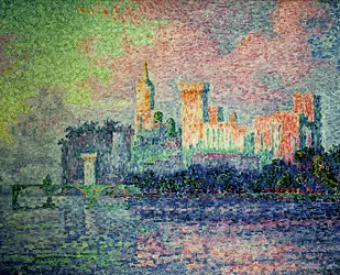 <it>Avignon. Soir (le château des Papes)</it>, tableau de Paul Signac - crédits : A. Dagli Orti/ De Agostini/ Getty Images