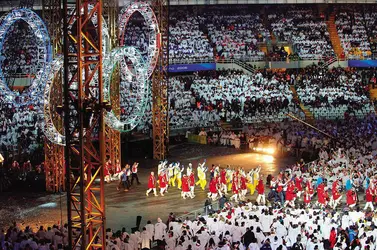 Cérémonie de clôture des jeux Olympiques de Turin, 2006 - crédits : © Brian Bahr/ Getty Images Sport/ AFP