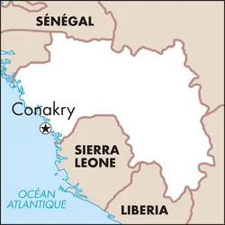 Conakry : carte de situation - crédits : © Encyclopædia Universalis France