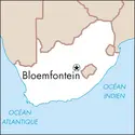 Bloemfontein : carte de situation - crédits : © Encyclopædia Universalis France