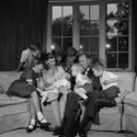 Famille nombreuse dans les années 1950 - crédits : © SuperStock/ Age Fotostock