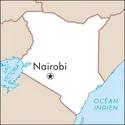 Nairobi : carte de situation - crédits : © Encyclopædia Universalis France