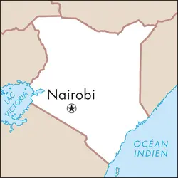 Nairobi : carte de situation - crédits : © Encyclopædia Universalis France