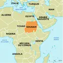 Soudan : carte de situation - crédits : Encyclopædia Universalis France
