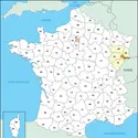 Territoire de Belfort : carte de situation - crédits : © Encyclopædia Universalis France