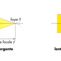 Lentille convergente et lentille divergente - crédits : © Encyclopædia Universalis France