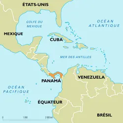 Panamá : carte de situation - crédits : Encyclopædia Universalis France