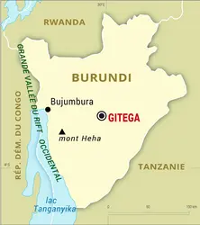 Burundi : carte générale - crédits : Encyclopædia Universalis France