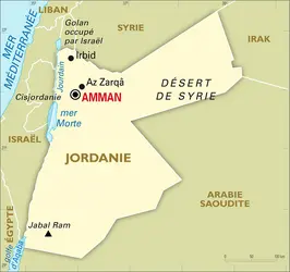 Jordanie : carte générale - crédits : Encyclopædia Universalis France