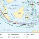 Contexte géodynamique de l’arc de la Sonde et de Banda - crédits : Encyclopædia Universalis France