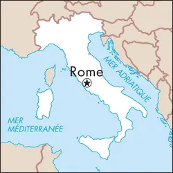 Rome : carte de situation - crédits : © Encyclopædia Universalis France
