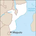 Maputo : carte de situation - crédits : © Encyclopædia Universalis France