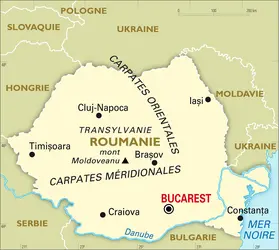 Roumanie : carte générale - crédits : Encyclopædia Universalis France