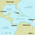Barbade : carte de situation - crédits : Encyclopædia Universalis France