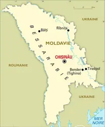 Moldavie : carte générale - crédits : Encyclopædia Universalis France