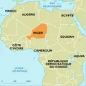 Niger : carte de situation - crédits : Encyclopædia Universalis France