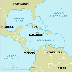 Jamaïque : carte de situation - crédits : Encyclopædia Universalis France