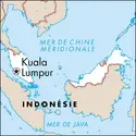 Kuala Lumpur : carte de situation - crédits : © Encyclopædia Universalis France