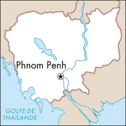 Phnom Penh : carte de situation - crédits : © Encyclopædia Universalis France