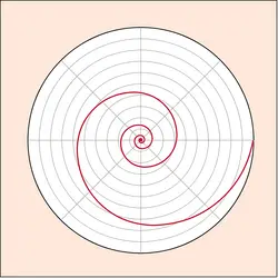 Spirale logarithmique - crédits : © 2014 Encyclopædia Universalis