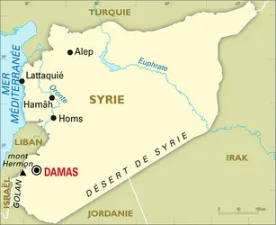 Syrie : carte générale - crédits : Encyclopædia Universalis France