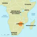 Zimbabwe : carte de situation - crédits : Encyclopædia Universalis France