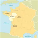 Pays de la Loire : carte de situation - crédits : Encyclopædia Universalis France