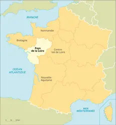 Pays de la Loire : carte de situation - crédits : Encyclopædia Universalis France
