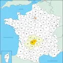 Corrèze : carte de situation - crédits : © Encyclopædia Universalis France