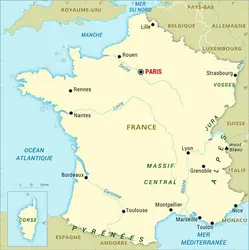 France : carte générale - crédits : Encyclopædia Universalis France