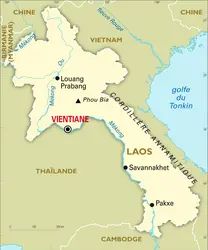 Laos : carte générale - crédits : Encyclopædia Universalis France