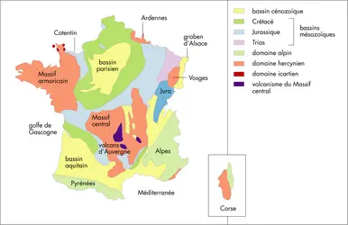 Géologie de la France - crédits : © Encyclopædia Universalis France