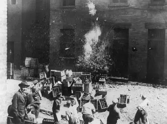 Répression du commerce d'alcool - crédits : Topical Press Agency/ Getty Images