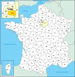 Val-de-Marne : carte de situation - crédits : © Encyclopædia Universalis France