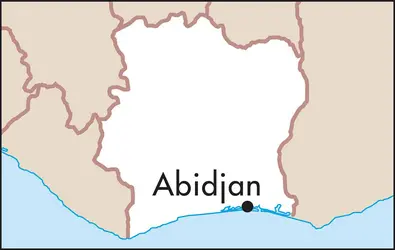 Abidjan : carte de situation - crédits : © Encyclopædia Universalis France