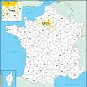 Val-d'Oise : carte de situation - crédits : © Encyclopædia Universalis France