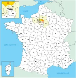 Val-d'Oise : carte de situation - crédits : © Encyclopædia Universalis France