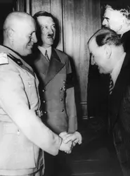 Conférence de Munich, septembre 1938 - crédits : Keystone/ Getty Images