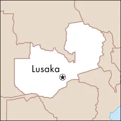 Lusaka : carte de situation - crédits : © Encyclopædia Universalis France