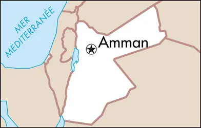 Amman : carte de situation - crédits : © Encyclopædia Universalis France