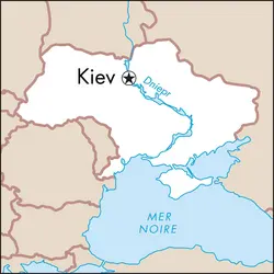 Kiev : carte de situation - crédits : © Encyclopædia Universalis France