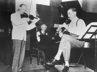 Bela Bartok, Benny Goodman et Jospeh Szigeti - crédits : Archive Photos