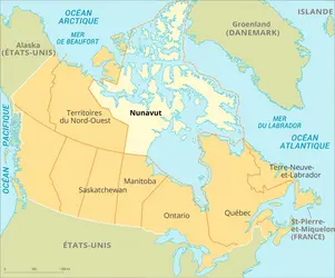 Nunavut : carte de situation - crédits : Encyclopædia Universalis France
