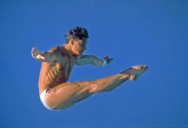 Greg Louganis - crédits :  Mike Powell/ Allsport/ Getty Images