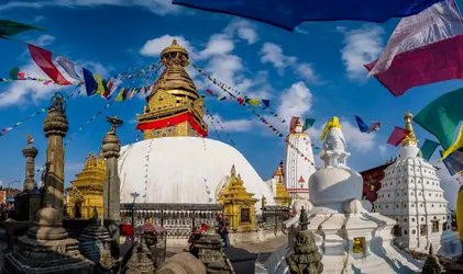Stupa de Swayambhunath, Népal - crédits : Frank Bienewald/ LightRocket/ Getty Images