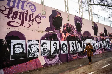 Fresque féministe vandalisée à Madrid - crédits : © Marcos del Mazo/ LightRocket/ Getty Images