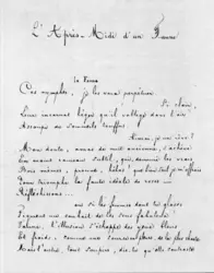 Manuscrit de Stéphane Mallarmé - crédits : © Musée départemental Stéphane Mallarmé, Vulaines-sur-Seine/ AKG-images